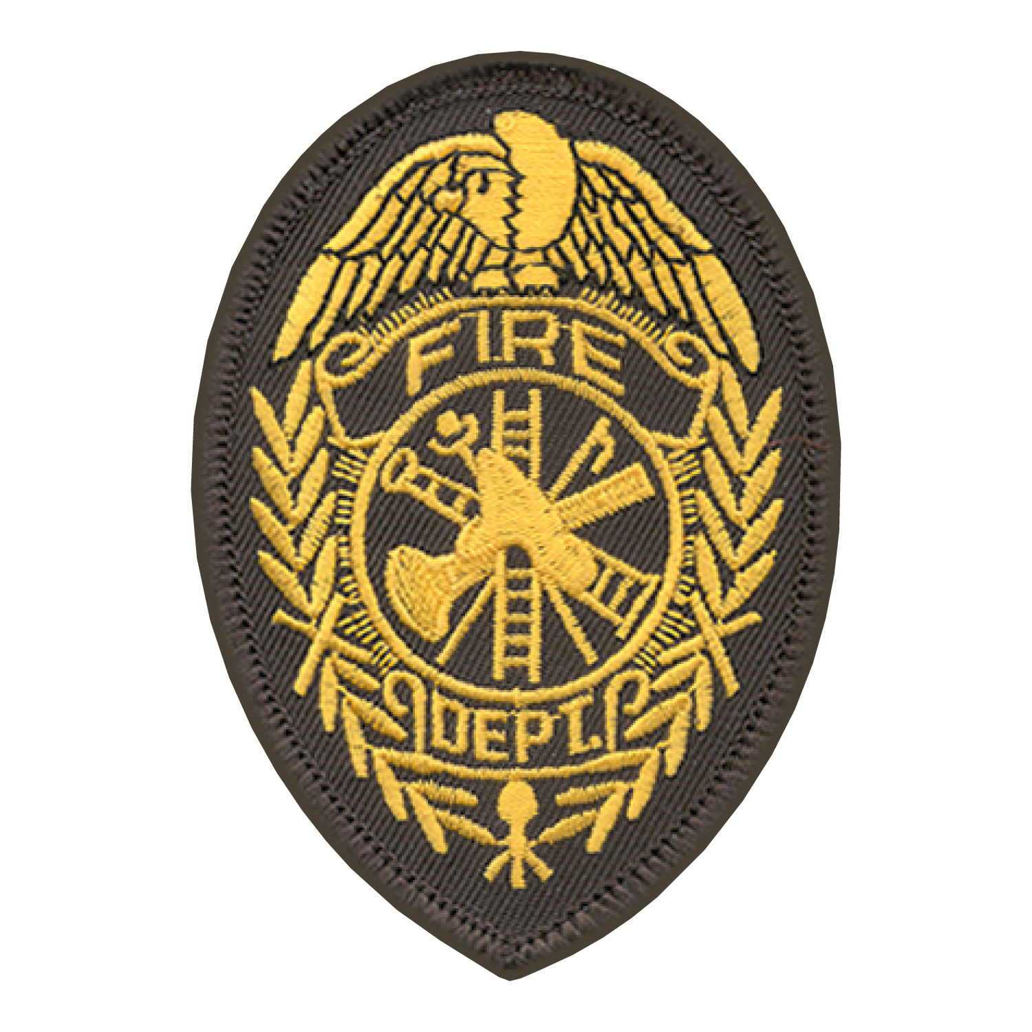 EMT Badge Patch, Gold, 2-1/2 x 3-1/2 - Emblem Enterprises