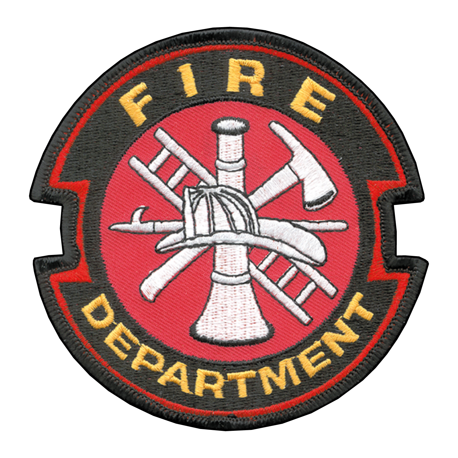 Fire Dept Red W/White Fire - Premier Emblem manufactures emblems ...