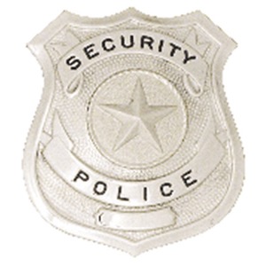 Security Police Shield -Silver